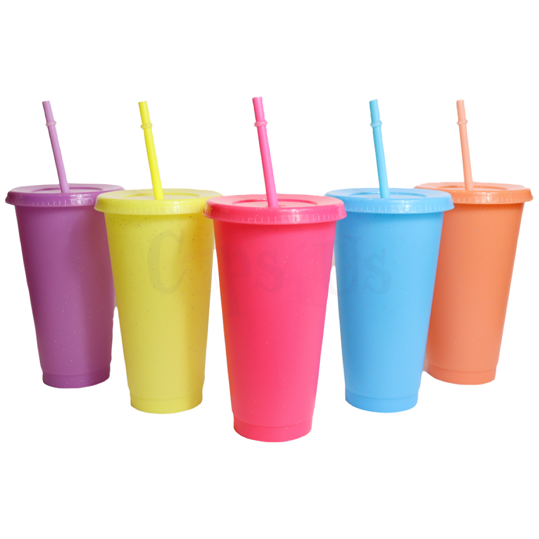 Solid Glitter Cups 24oz