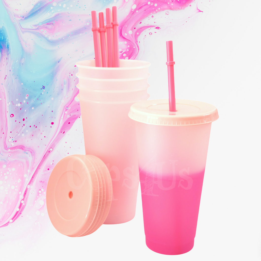 Color Changing Pink Cold Cups 24oz