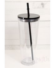 Load image into Gallery viewer, 24oz Dupe Double Wall Tumbler - Black lid
