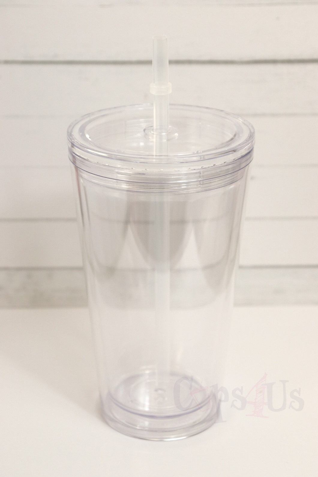 16oz DUPE Clear Lid Double Wall Tumbler