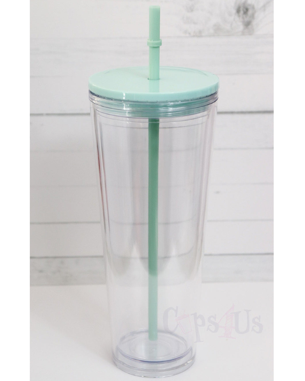 24oz Dupe Double Wall Tumbler - Mint lid/straw