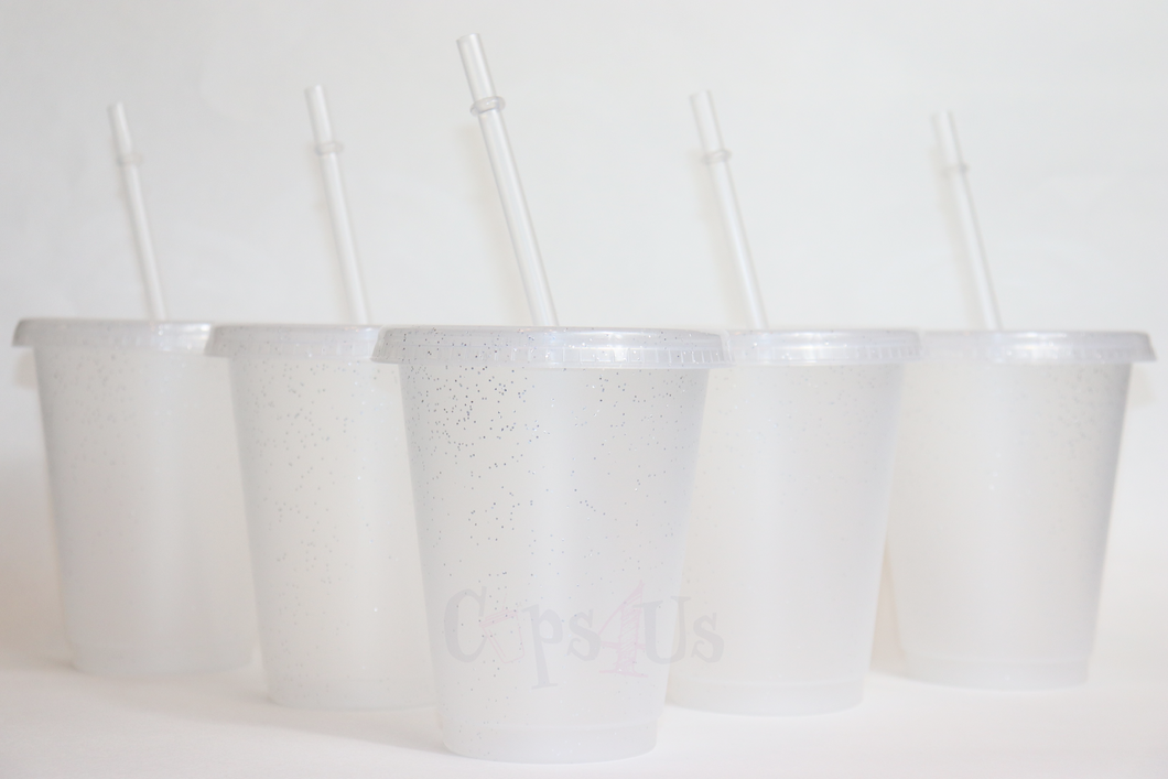 Clear Glitter Cups 16oz