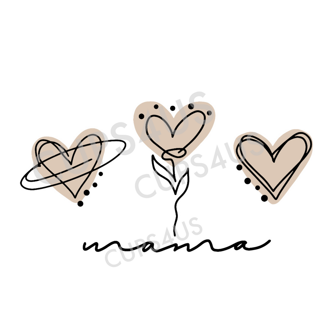 Mamma hearts SVG/DXF/PNG