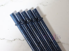 Load image into Gallery viewer, Glitter Straw -Blue 5pck
