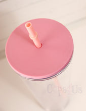 Load image into Gallery viewer, 24oz Dupe Double Wall Tumbler - Blush Pink Matte lid/straw

