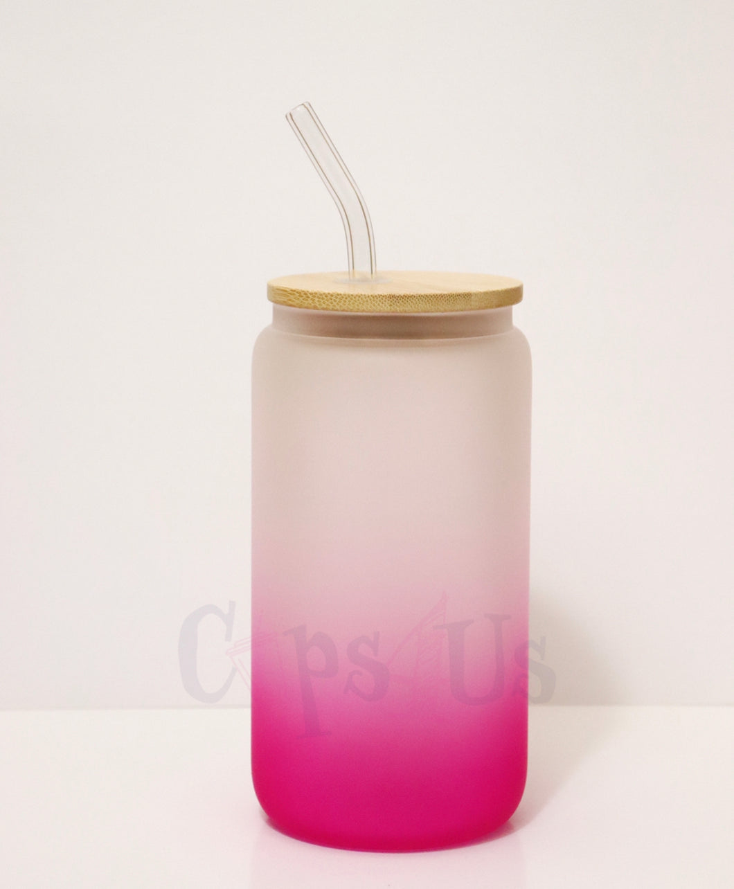 Magenta Gradient Glass Can Sublimation 16oz