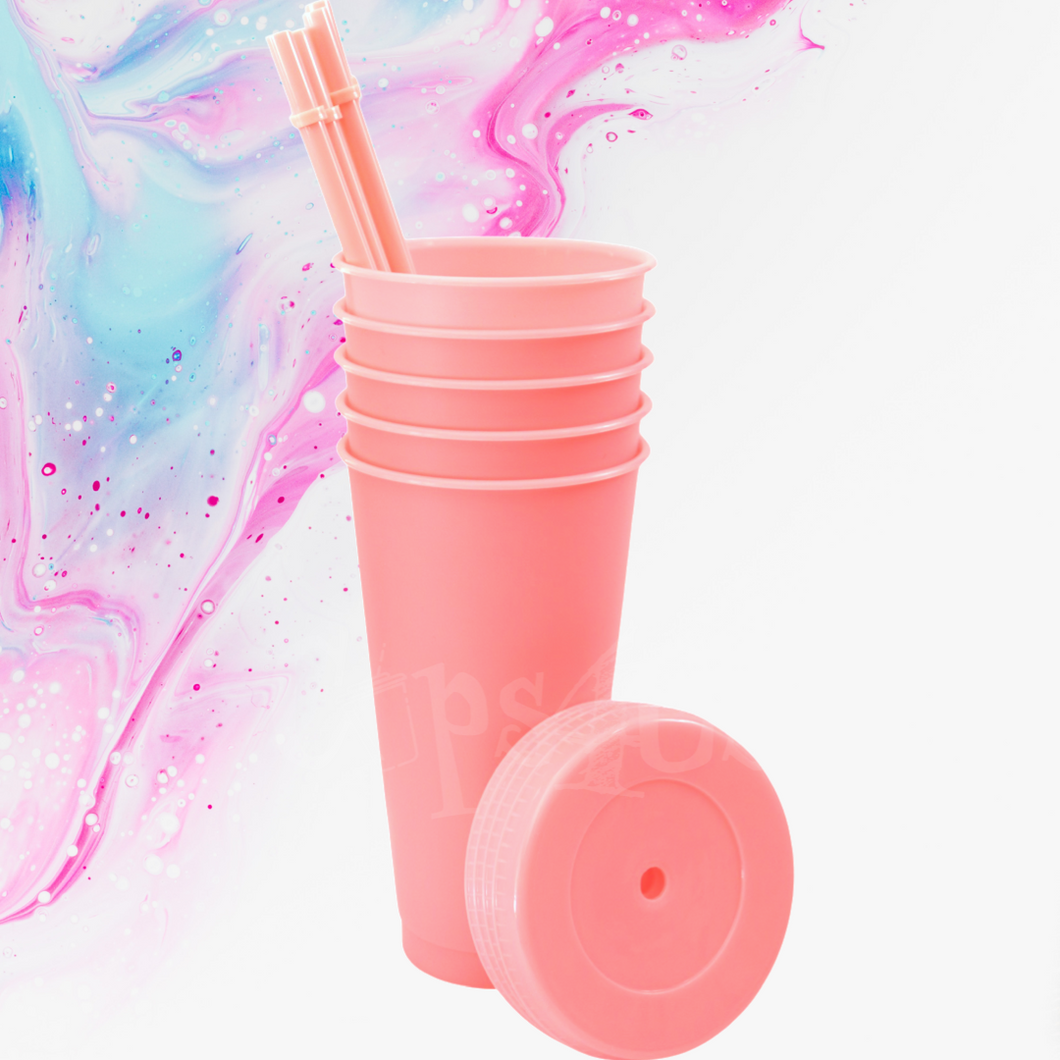 Blush Pink Cold Cups 24oz